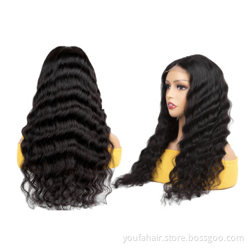 Cheap Human Hair Wigs For Black Women Brazilian Virgin Cuticle Aligned Human Hair 13x4 HD Lace Front Wig Loose Wave Hot Sale